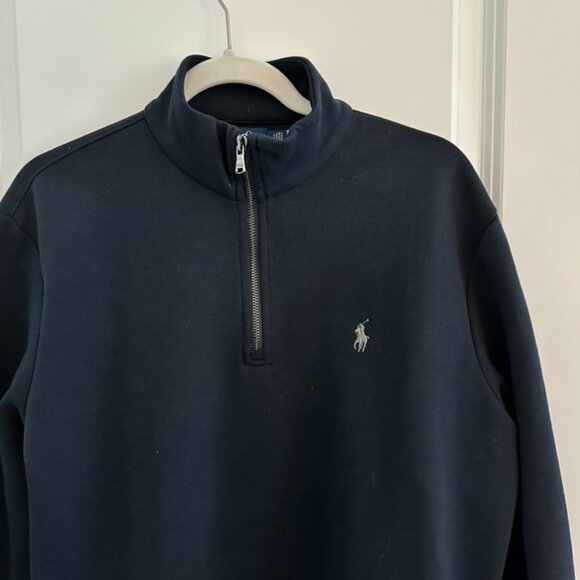 Ralph Lauren Polo Men's Navy Performance Quarter Zip - Size Medium - Picture 3 of 4